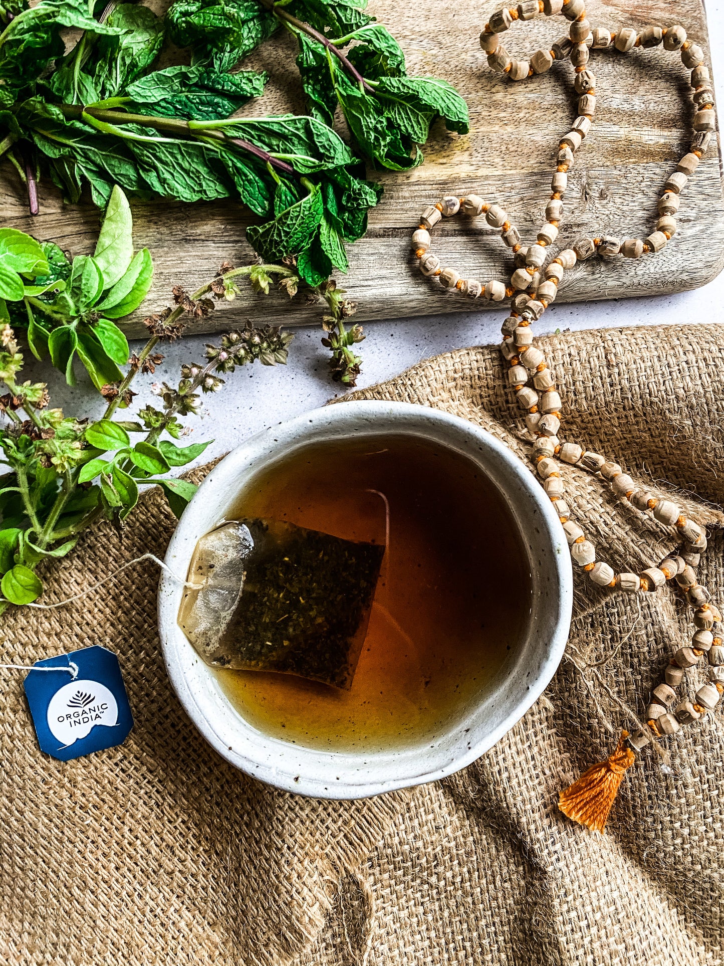 Organic India Tulsi Peppermint, Tulsi tea, organic tea, tulsi, herbal tea, herbal infusions, sleep tea, turmeric tea, ashwagandha, holy basil, holy basil tea, green tea, lemon ginger tea, tea for sleep, moringa, ORGANIC INDIA, ORGANIC INDIA Australia, herbal supplements