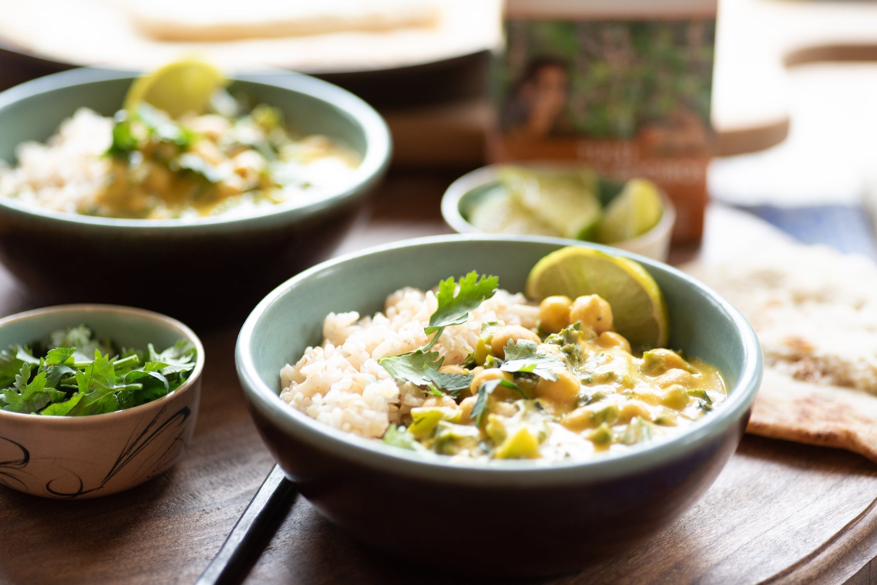 Coconut Curried Chickpeas with Kale