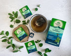 Organic India Tulsi Peppermint, Tulsi tea, organic tea, tulsi, herbal tea, herbal infusions, sleep tea, turmeric tea, ashwagandha, holy basil, holy basil tea, green tea, lemon ginger tea, tea for sleep, moringa, ORGANIC INDIA, ORGANIC INDIA Australia, herbal supplements