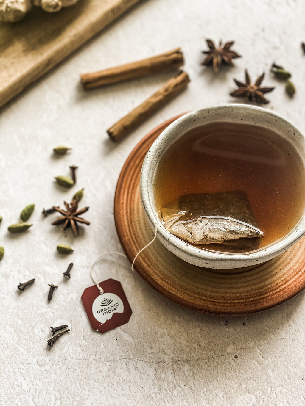 Organic India Tulsi Masala Chai, Tulsi tea, organic tea, tulsi, herbal tea, herbal infusions, sleep tea, turmeric tea, ashwagandha, holy basil, holy basil tea, green tea, lemon ginger tea, tea for sleep, moringa, ORGANIC INDIA, ORGANIC INDIA Australia, herbal supplements