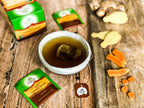 Tulsi Turmeric Ginger, Tulsi tea, organic tea, tulsi, herbal tea, herbal infusions, sleep tea, turmeric tea, ashwagandha, holy basil, holy basil tea, green tea, lemon ginger tea, tea for sleep, moringa, ORGANIC INDIA, ORGANIC INDIA Australia, herbal supplements