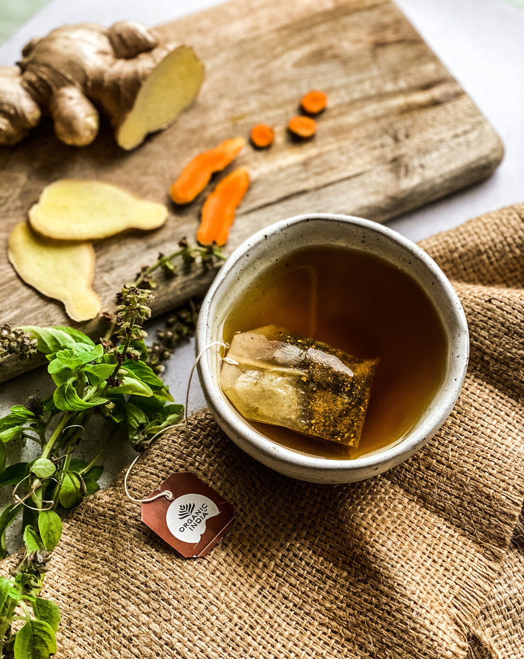 Organic India Tulsi Masala Chai, Tulsi tea, organic tea, tulsi, herbal tea, herbal infusions, sleep tea, turmeric tea, ashwagandha, holy basil, holy basil tea, green tea, lemon ginger tea, tea for sleep, moringa, ORGANIC INDIA, ORGANIC INDIA Australia, herbal supplements