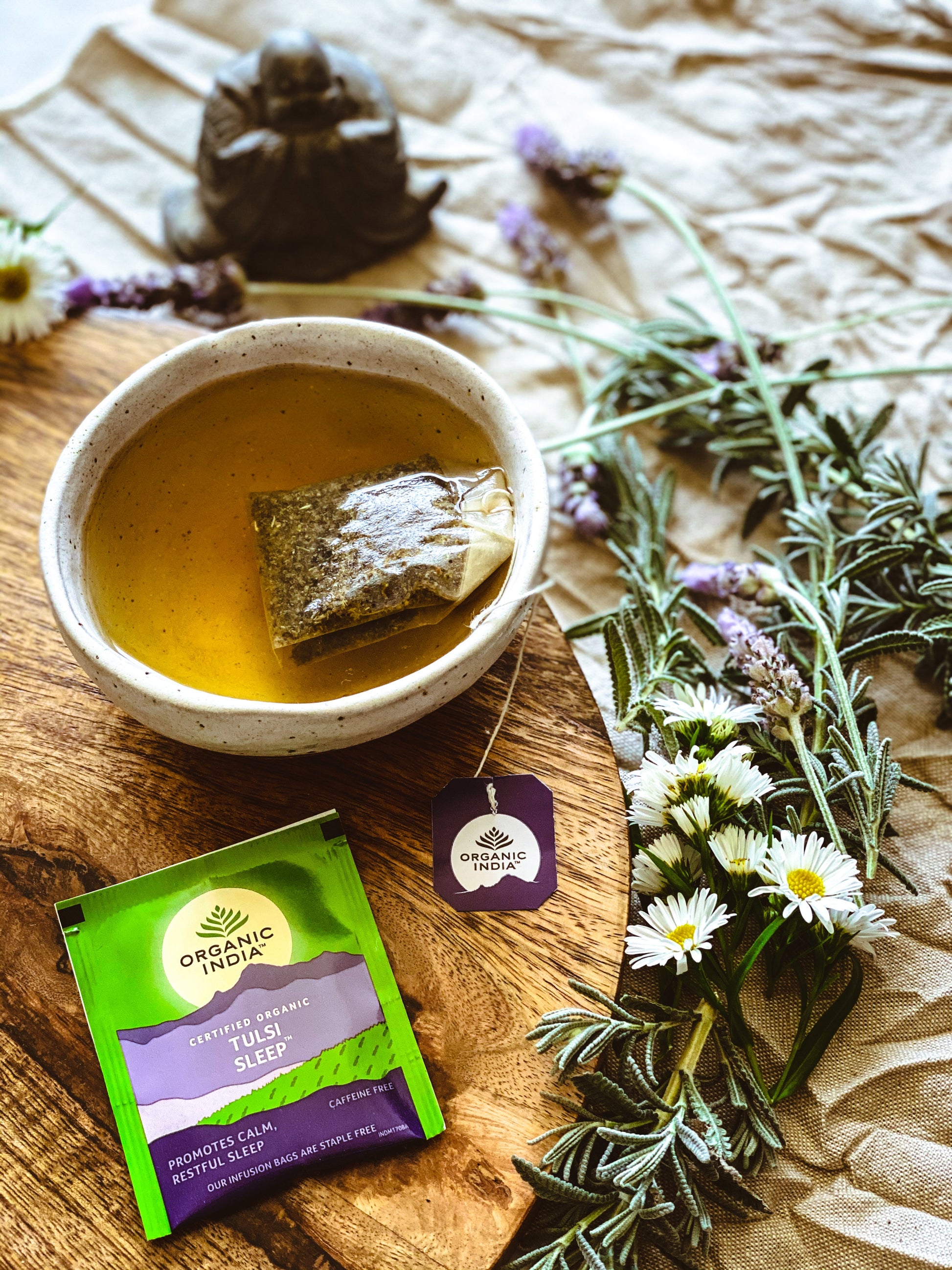 Organic India Tulsi Sleep, Tulsi tea, organic tea, tulsi, herbal tea, herbal infusions, sleep tea, turmeric tea, ashwagandha, holy basil, holy basil tea, green tea, lemon ginger tea, tea for sleep, moringa, ORGANIC INDIA, ORGANIC INDIA Australia, herbal supplements