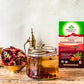 Organic India Tulsi Pomgranate Green, Tulsi tea, organic tea, tulsi, herbal tea, herbal infusions, sleep tea, turmeric tea, ashwagandha, holy basil, holy basil tea, green tea, lemon ginger tea, tea for sleep, moringa, ORGANIC INDIA, ORGANIC INDIA Australia, herbal supplements