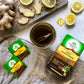 Organic India Tulsi Lemon Ginger, Tulsi tea, organic tea, tulsi, herbal tea, herbal infusions, sleep tea, turmeric tea, ashwagandha, holy basil, holy basil tea, green tea, lemon ginger tea, tea for sleep, moringa, ORGANIC INDIA, ORGANIC INDIA Australia, herbal supplements
