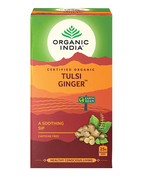 Tulsi Ginger, Tulsi tea, organic tea, tulsi, herbal tea, herbal infusions, sleep tea, turmeric tea, ashwagandha, holy basil, holy basil tea, green tea, lemon ginger tea, tea for sleep, moringa, ORGANIC INDIA, ORGANIC INDIA Australia, herbal supplements
