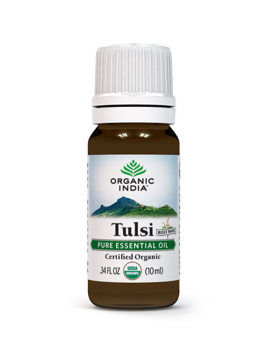 Tulsi Holy Basil Oil, Tulsi tea, organic tea, tulsi, herbal tea, herbal infusions, sleep tea, turmeric tea, ashwagandha, holy basil, holy basil tea, green tea, lemon ginger tea, tea for sleep, moringa, ORGANIC INDIA, ORGANIC INDIA Australia, herbal supplements