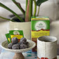 Tulsi Green Tea Ashwagandha, Tulsi tea, organic tea, tulsi, herbal tea, herbal infusions, sleep tea, turmeric tea, ashwagandha, holy basil, holy basil tea, green tea, lemon ginger tea, tea for sleep, moringa, ORGANIC INDIA, ORGANIC INDIA Australia, herbal supplements